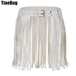 Ajustável Faux Leather Tassel Skirt Belt para Mulheres, Cintura, Fringe Skirt, Acessórios de Dança