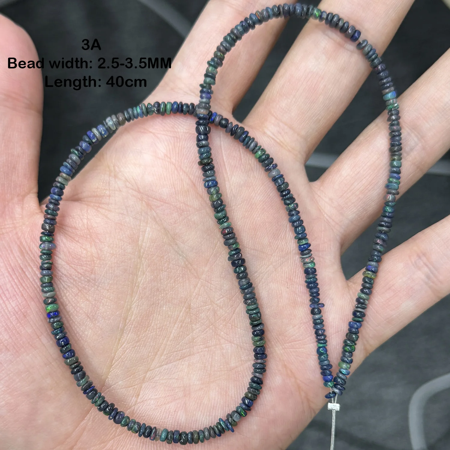 Wholesale Natural 3A 5A Black Opal Rondelle Flat Loose Beads For Making Jewelry Bracelet Necklace DIY Free Shipping