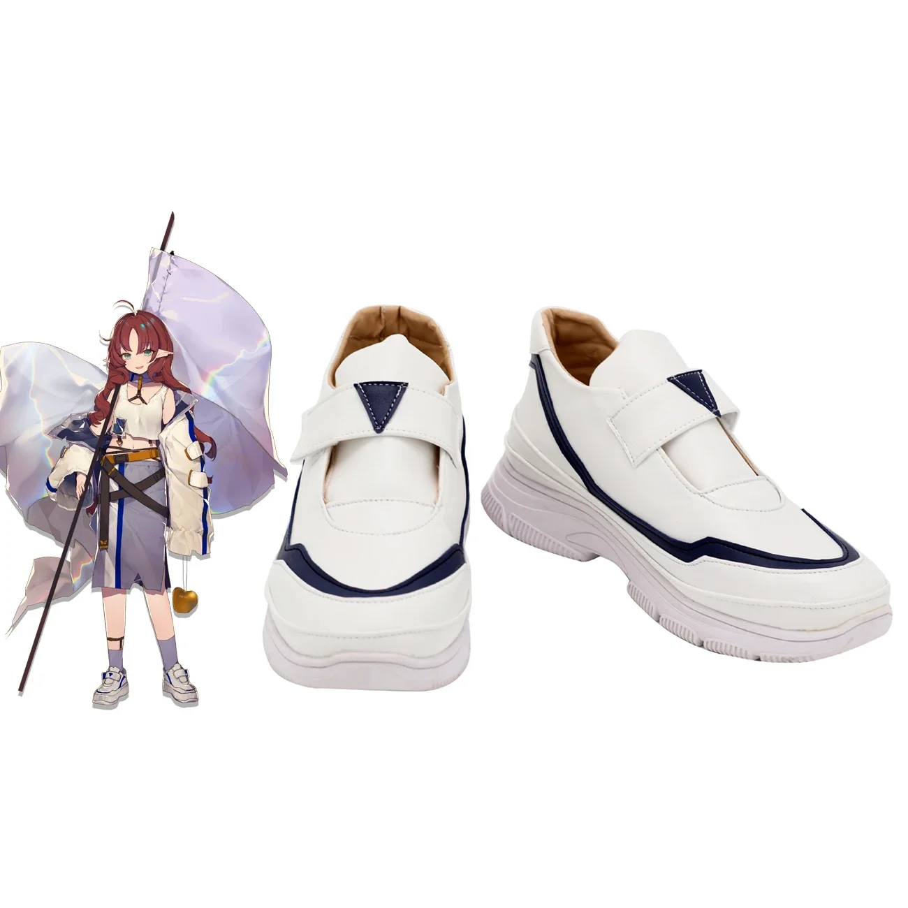 

Game Arknights Myrtle Cosplay Shoes White Sports Shoes Custom Made Any Size