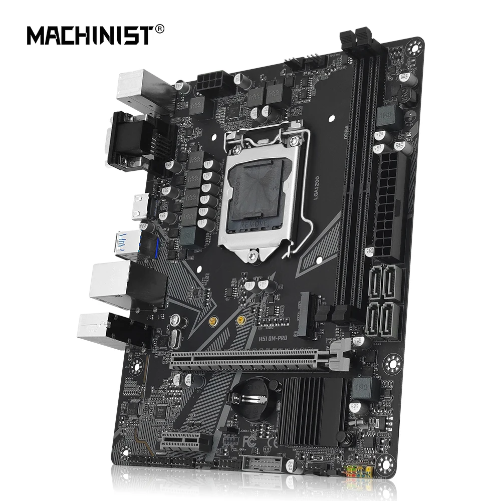 

MACHINIS H510 Motherboard LGA 1200 Support Intel Core i3/i5/i7/i9 10th/11th CPU Processor DDR4 RAM Desktop Memory VGA HDMI M-ATX