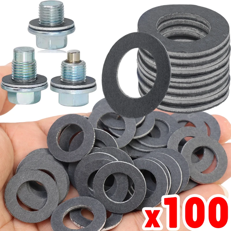

Car Engine Oil Drain Bolt Sealing Gasket for Toyota 12mm Hole Nut Seal Ring Replaceable Accessories 90430-12031 Oil Pan Gaskets