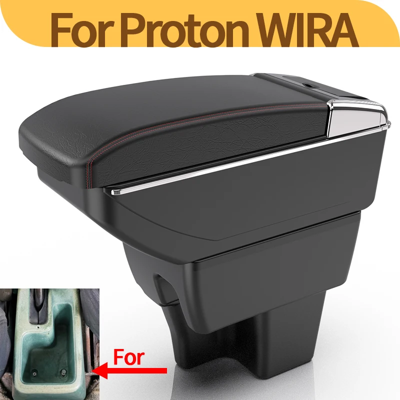 

For Proton Wira specific car center console interior modification multi-functional storage box raised armrest car USB accessorie
