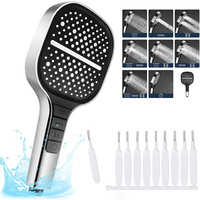 Shower Head with Cleaning Brush Set Modes High Pressure Shower Heads with Handheld Universal Water Saving Handheld Powerful