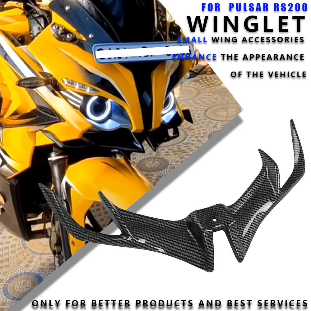 Para BAJAJ PULSAR RS200 carenado frontal Winglets ala protección aerodinámica cubierta protectora piezas de motocicleta