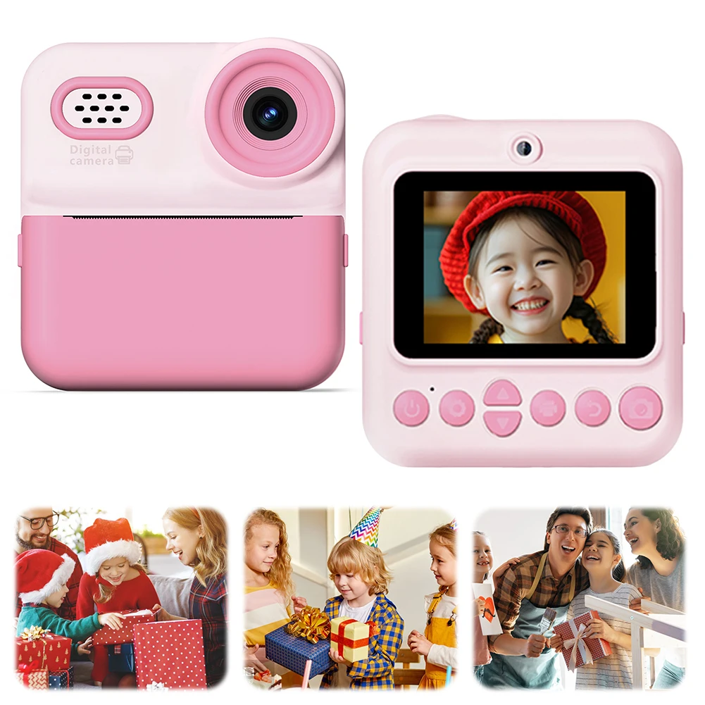 

Фотопринтер для моментальной печати с 3 рулонами фотобумаги и видео 1080P – идеальный подарок для девочек и мальчиков на день рождения