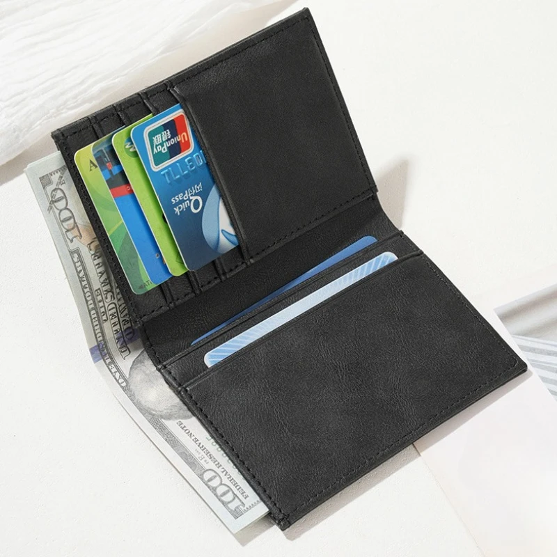 

Мужской и женский кошелек из искусственной кожи с отделением для удостоверения личности, многофункциональный картхолдер, портмоне для денег