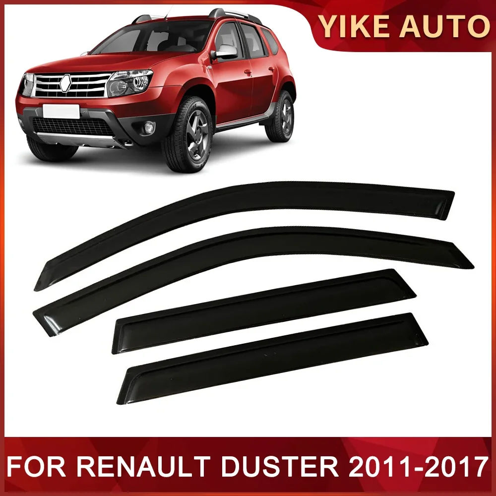 

Оконный козырек для RENAULT DUSTER HS 2011-2017, Погодоустойчивый дверной козырек, защита от ветра, солнца, дождя, боковые окна, ветровые дефлекторы, автозапчасти