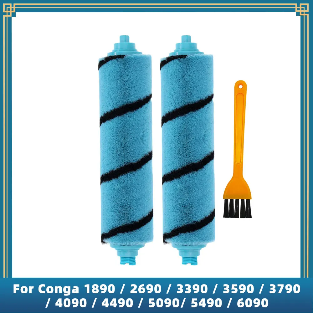 For Cecotec Conga 1890 / 2690 / 3390 / 3590 / 3790 / 4090 / 4490 / 5090 / 5490 / 6090 / 7090 Spare Parts Soft Roller Brush