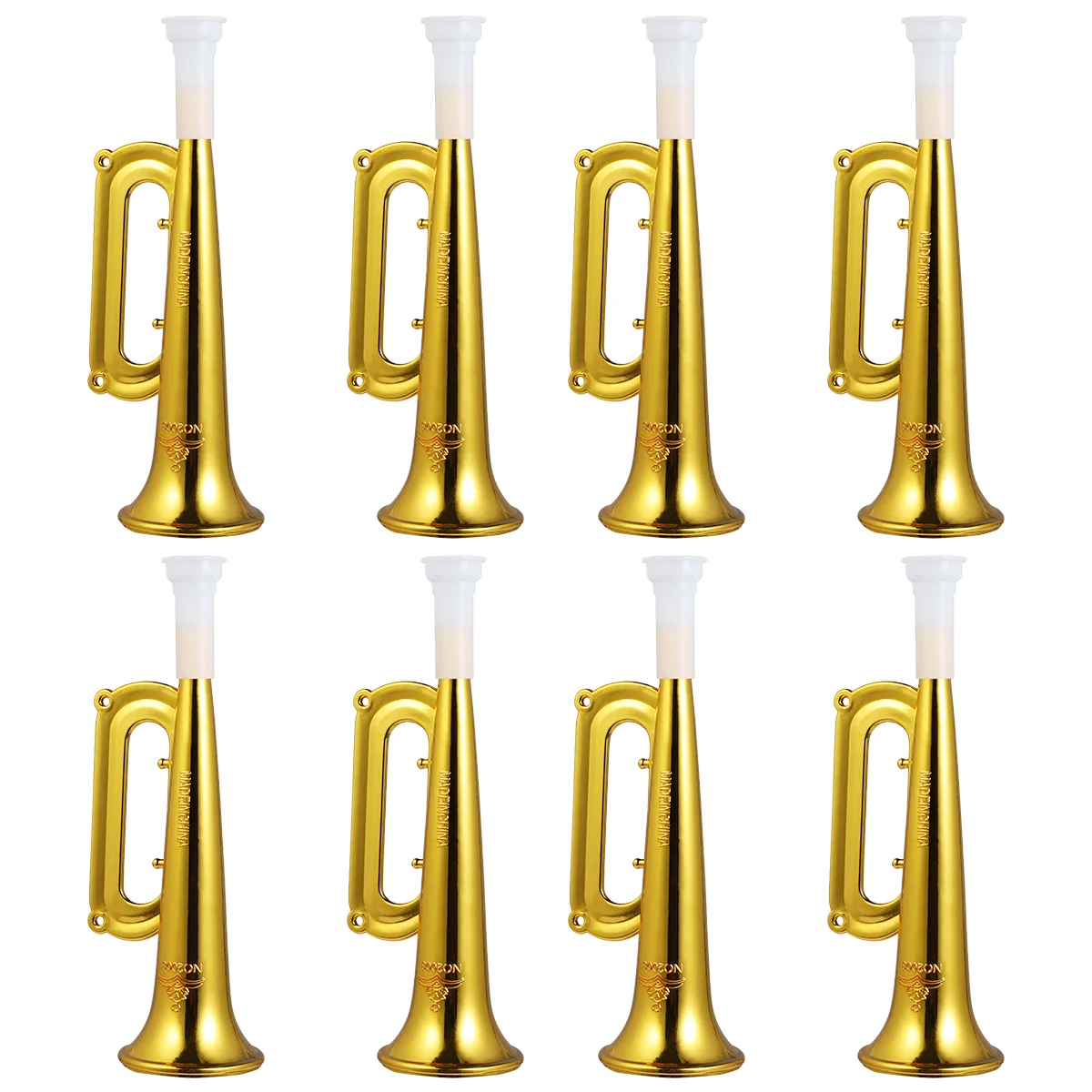 TOYMYTOY 12pcs Plastic Trumpet Noise Maker Kids Toys Cheerleader Football Match Cheering Props Birthday Party Favor Gift (Golden