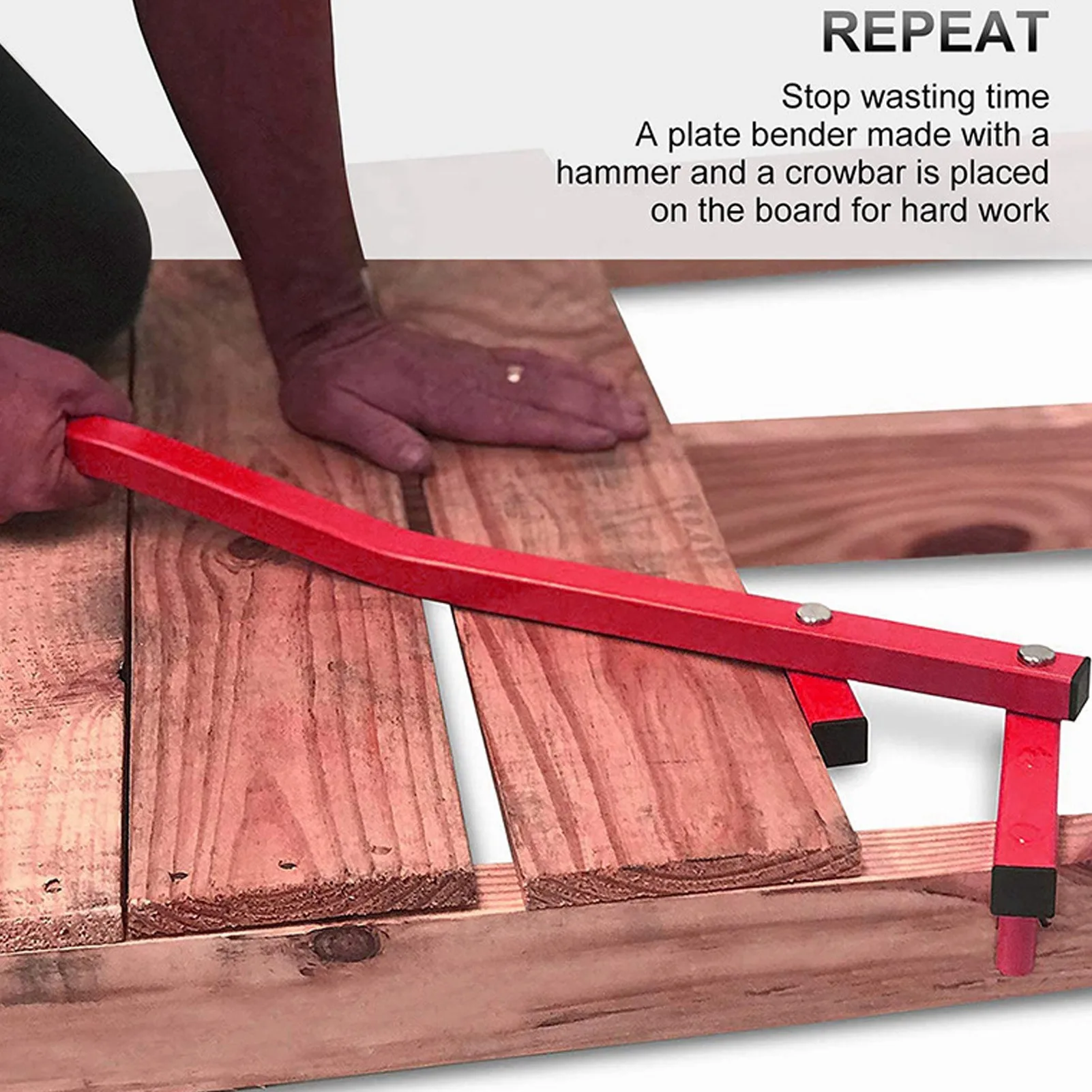 Deck Board Straightener Alloy Steel Wear Resistant Multi Angle Decking Straightening Tool Ergonomic Handle for Woodworking