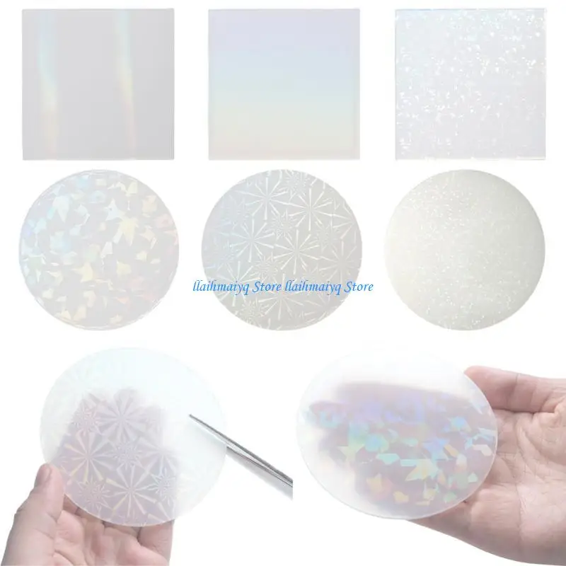 573B Colorful Insert Silicone Sheets Holo Insert for Resin Molds Jewelry Casting Mold Tools
