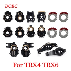 Black Coating Brass Weight Portal Axle Housing Diff Cover Caster Blocks Knuckle for 1/10 RC Crawler TRX4 TRX6 Upgrade Parts