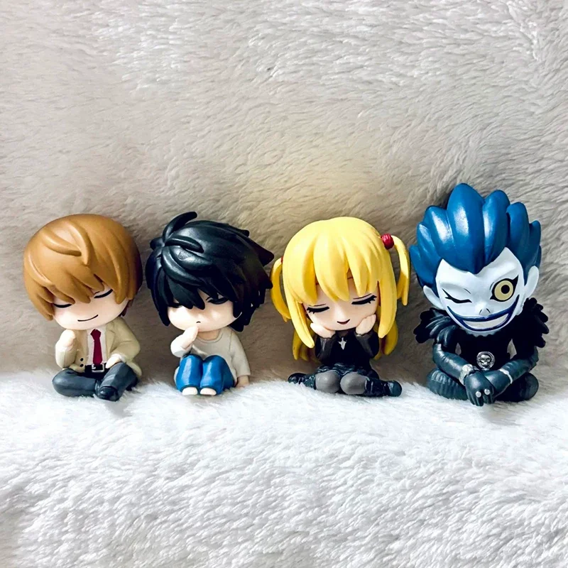 Figuras de Anime Death Note, 4 piezas/juego, Lawliet L Ryuk Amane Misa Yagami, figuras de acción, modelo de Pvc, juguete, decoración de escritorio, regalo coleccionable