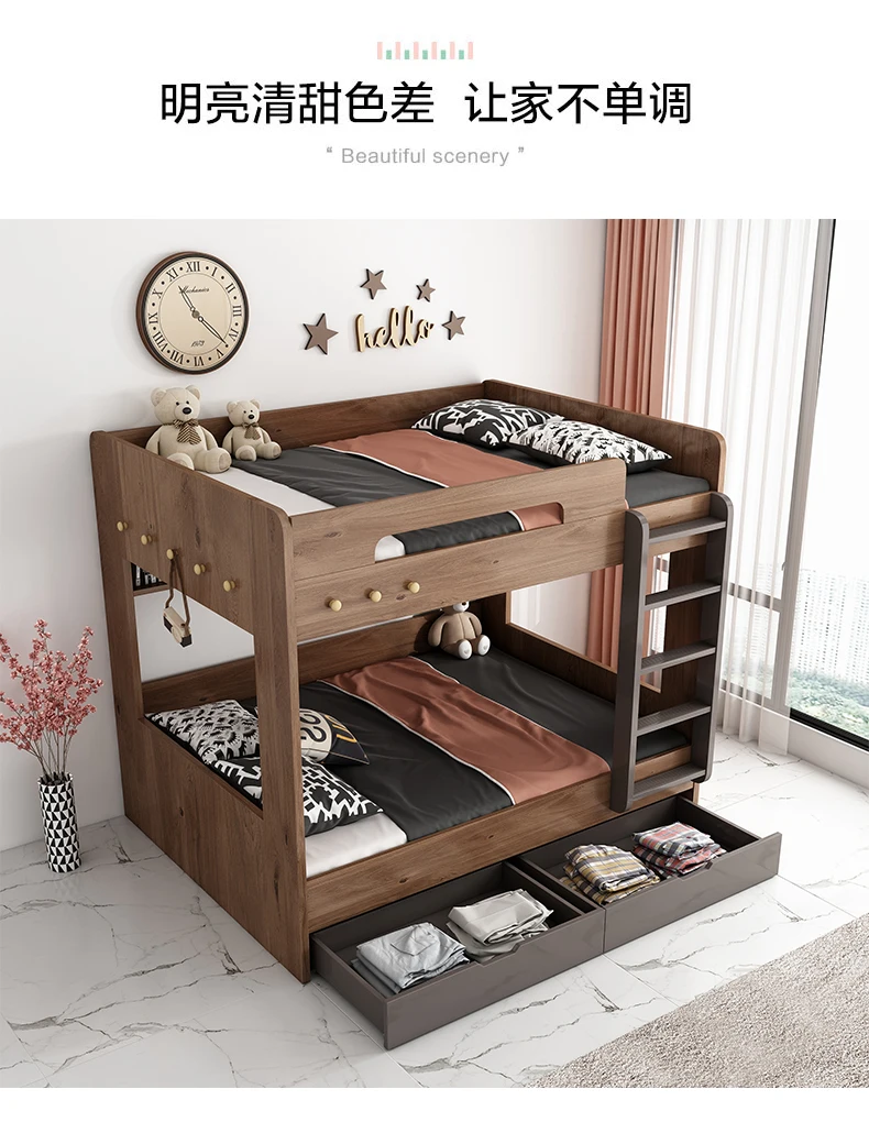 *-For upper and lower beds Parallel high and lower beds Students Double upper and lower bunk Small apartment with the same