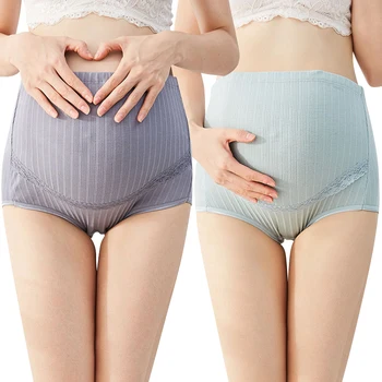 Elegant katoenen zwangerschapsslipje Grote maten hoge taille Ondersteuningsondergoed Perfect voor zwangere moeders Geschikt voor alle trimesters
