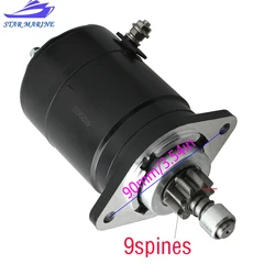 346-76010 Starter Motor 9 Tooth For Tohatsu Mercury Outboard Motor M25C M30C M40C 346-76010-0; 853805A1, 334760100M, 346760100