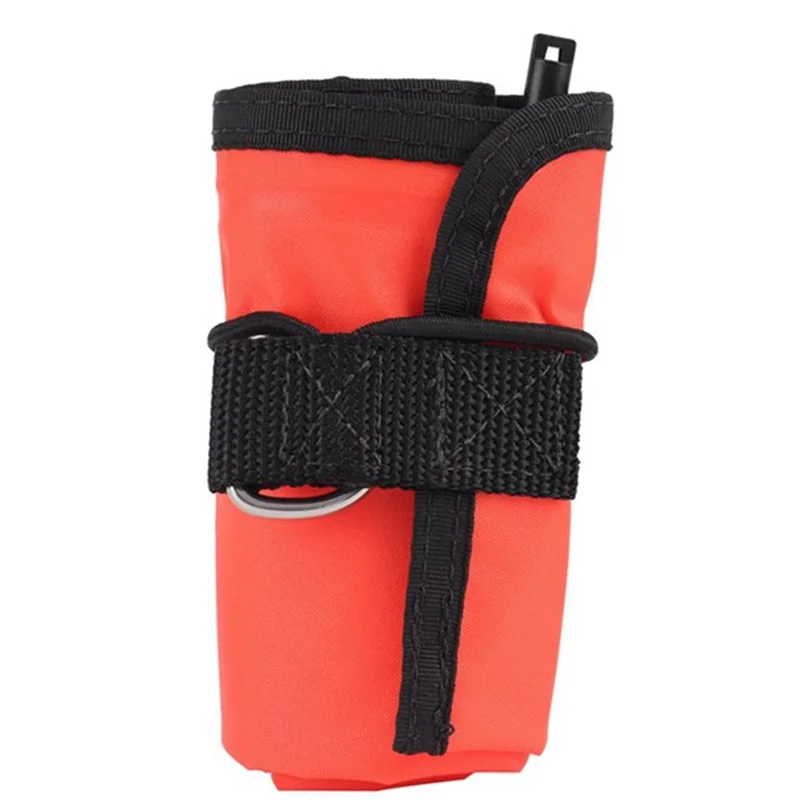 1M Scuba Diving Surface Marker Buoy SMB สัญญาณหลอดความปลอดภัยการมองเห็น FLOAT สัญญาณหลอดสีแดง