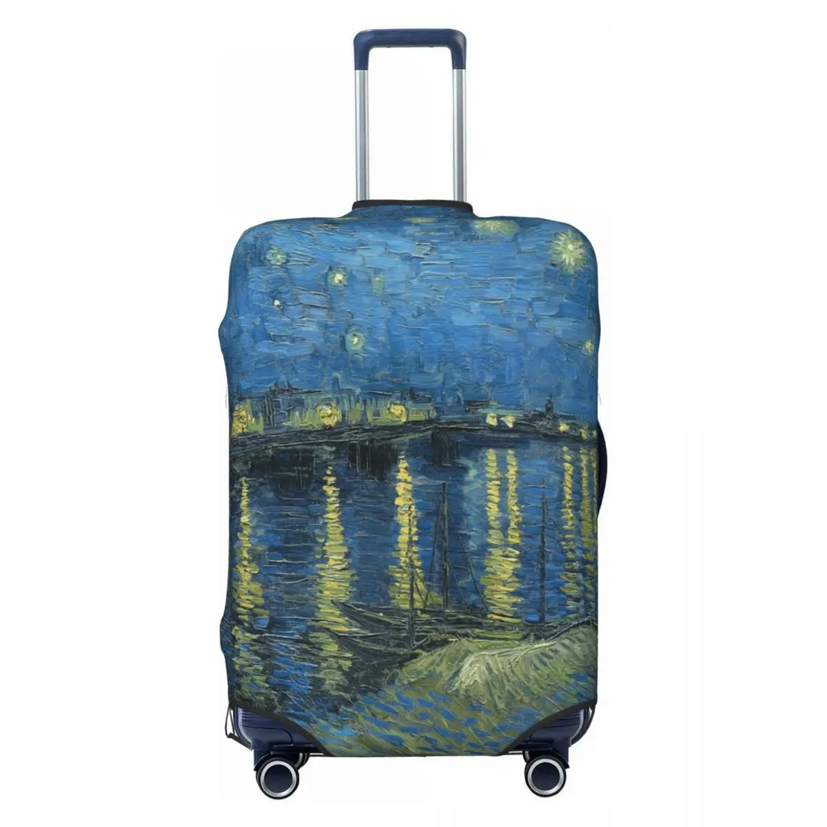 

Модный защитный чехол для багажа «Звездная ночь над Роном», эластичные чехлы для дорожных чемоданов Винсента Ван Гога