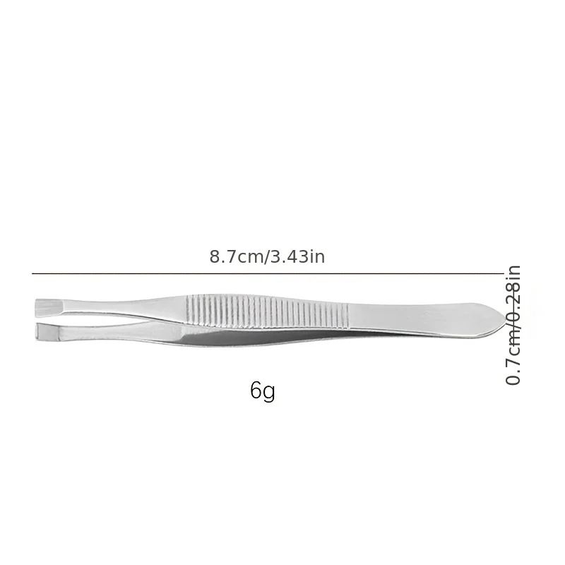 2 قطعة ملاقط شعر الحاجب المهنية الحاجب إزالة الشعر الملقط شقة تلميح أداة الفولاذ المقاوم للصدأ مريحة صغيرة لا الصدأ #5