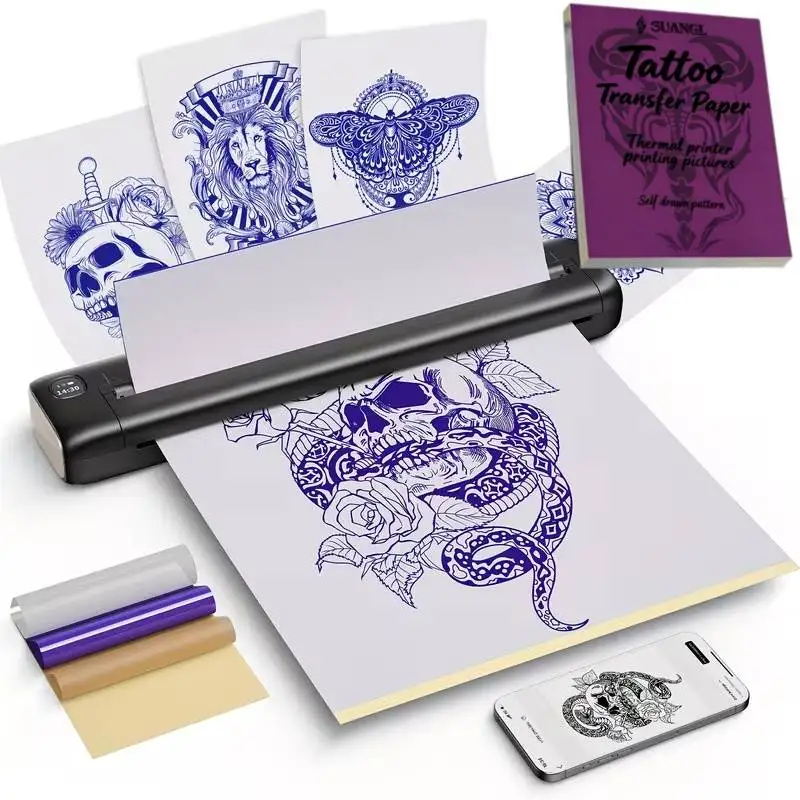 Tattoo Transfer Paper A4 Size for Thermal Printers Clear Patterns Long Lasting Professional Tattoo Supplies for Artists Studios