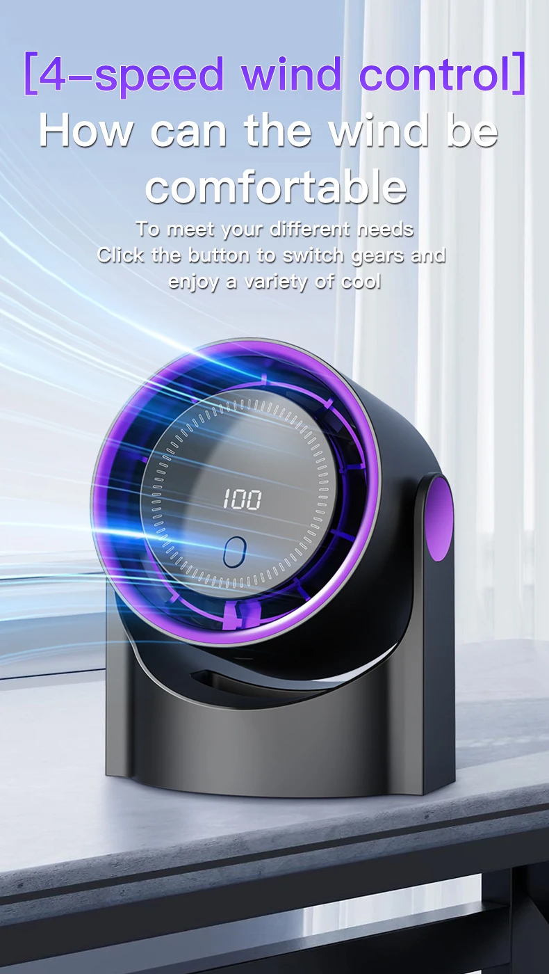 TINSOL Desktop-Luftzirkulationsventilator, kabelloser, tragbarer, leiser elektrischer Ventilator für zu Hause, Tisch-, Wand- und Deckenventilator, Luftkühler – Detail 10