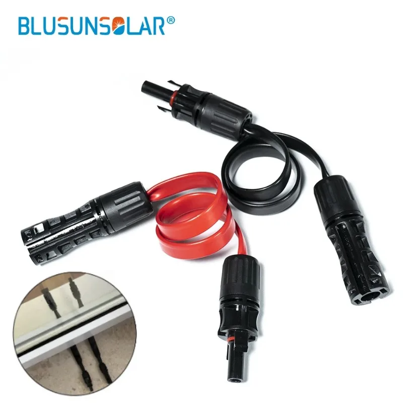 Super Flat Solar Flexible Cable Solar Panel Connector Adapter 40cm 1500V 90-degree Bending Photovoltaic Extension Cable