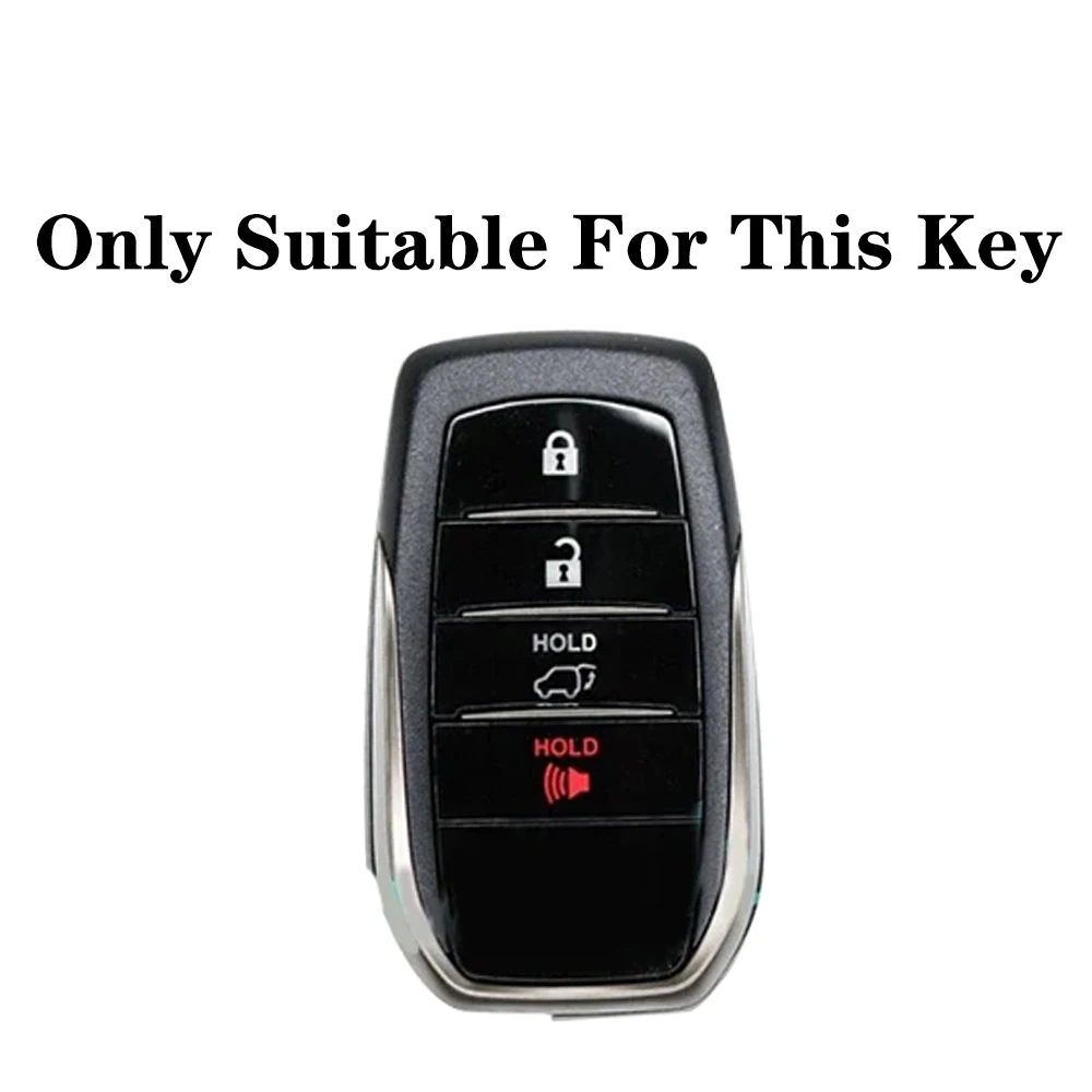 For Toyota Tacoma Fortuner Corolla Venza Grand Highlander RAV4 XSE Prime Land Cruiser Hilux Silicone Car Key Case Cover Keychain