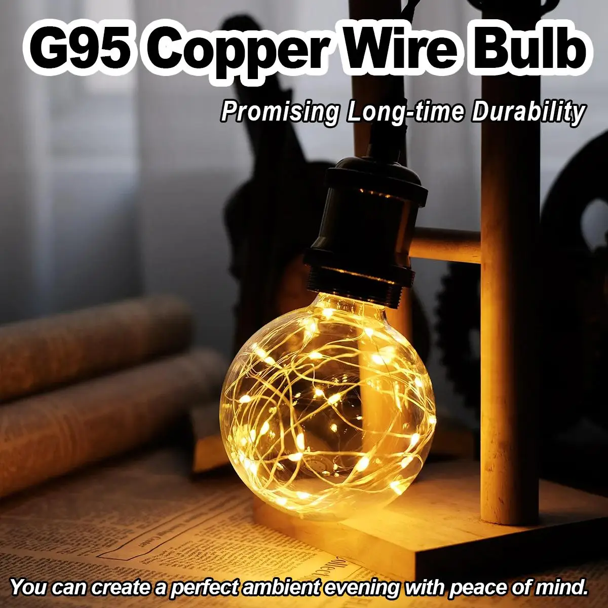 

Цветная светодиодная медная проводная лампа E27 Light Edison Clear Ball G95 Круглая лампа Rgb лампы нити струны винт 220v Party Decor Energy