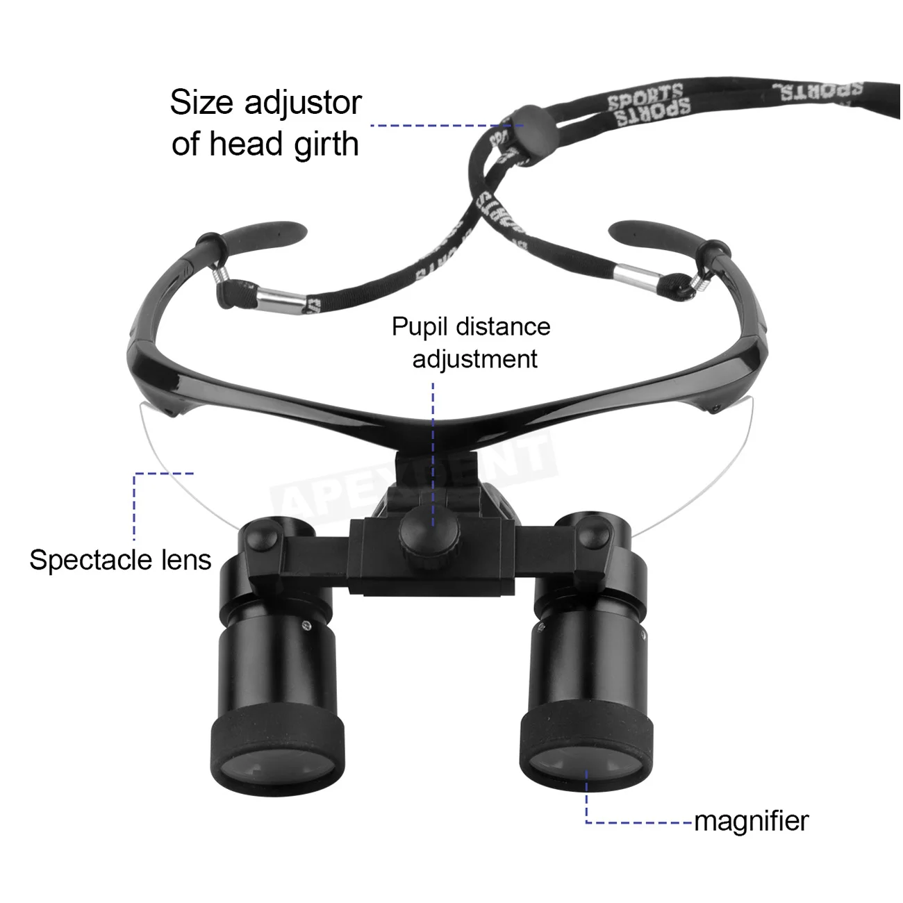 4X Dental Loupes High Magnification Optical Surgical Magnifiers For Magnifying Dentistry Binocular Instruments