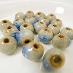 10# 40pcs Sphere Ceramic Beads Promotion China Porcelain Bead For Jewelry Making 10mm Beads #A310B