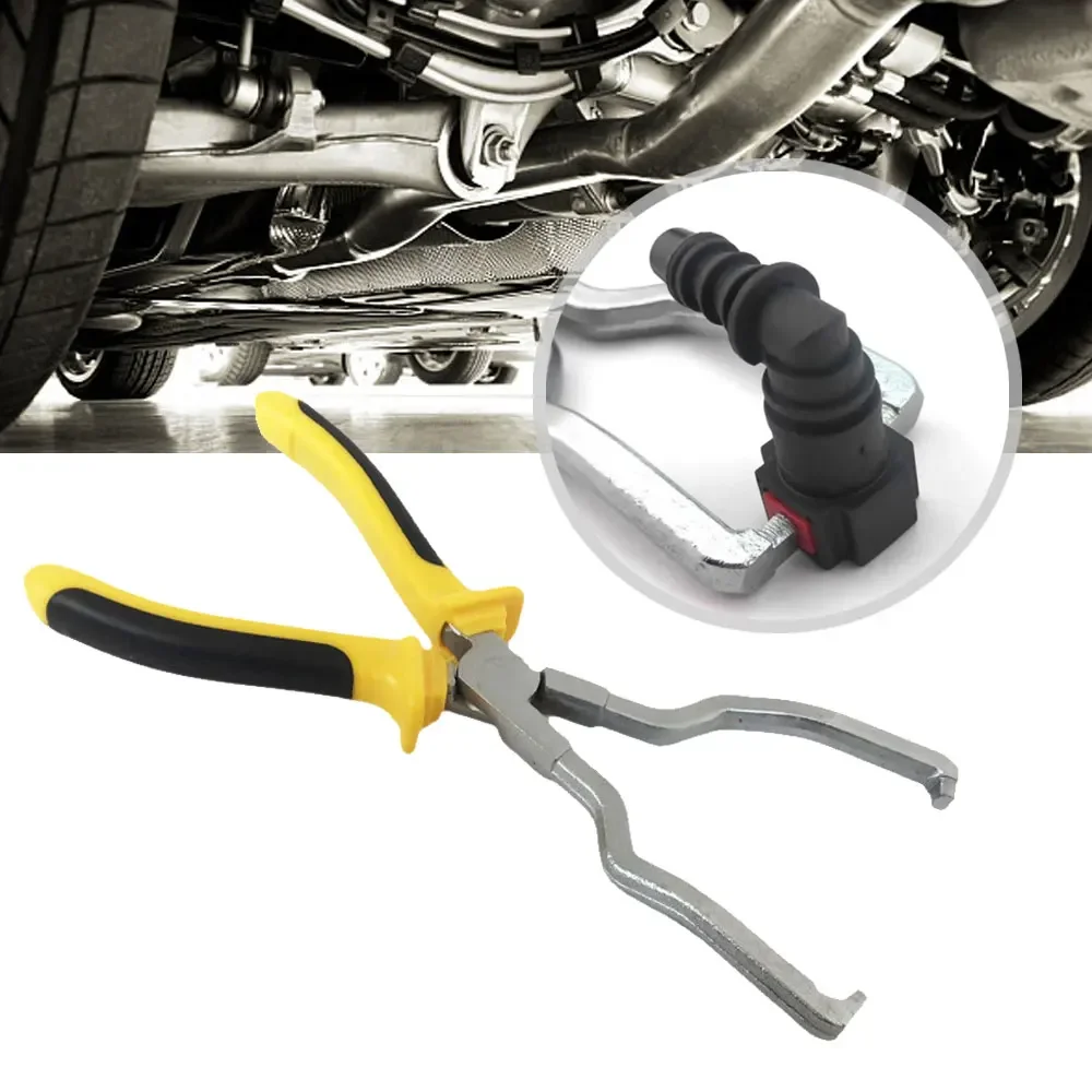 1pc Fuel Line Clip Pipe Plier Disconnect Removal Tool Car Hose Clamp Plier Car Angled Clip Plier Tube Bundle Removal Repair Tool