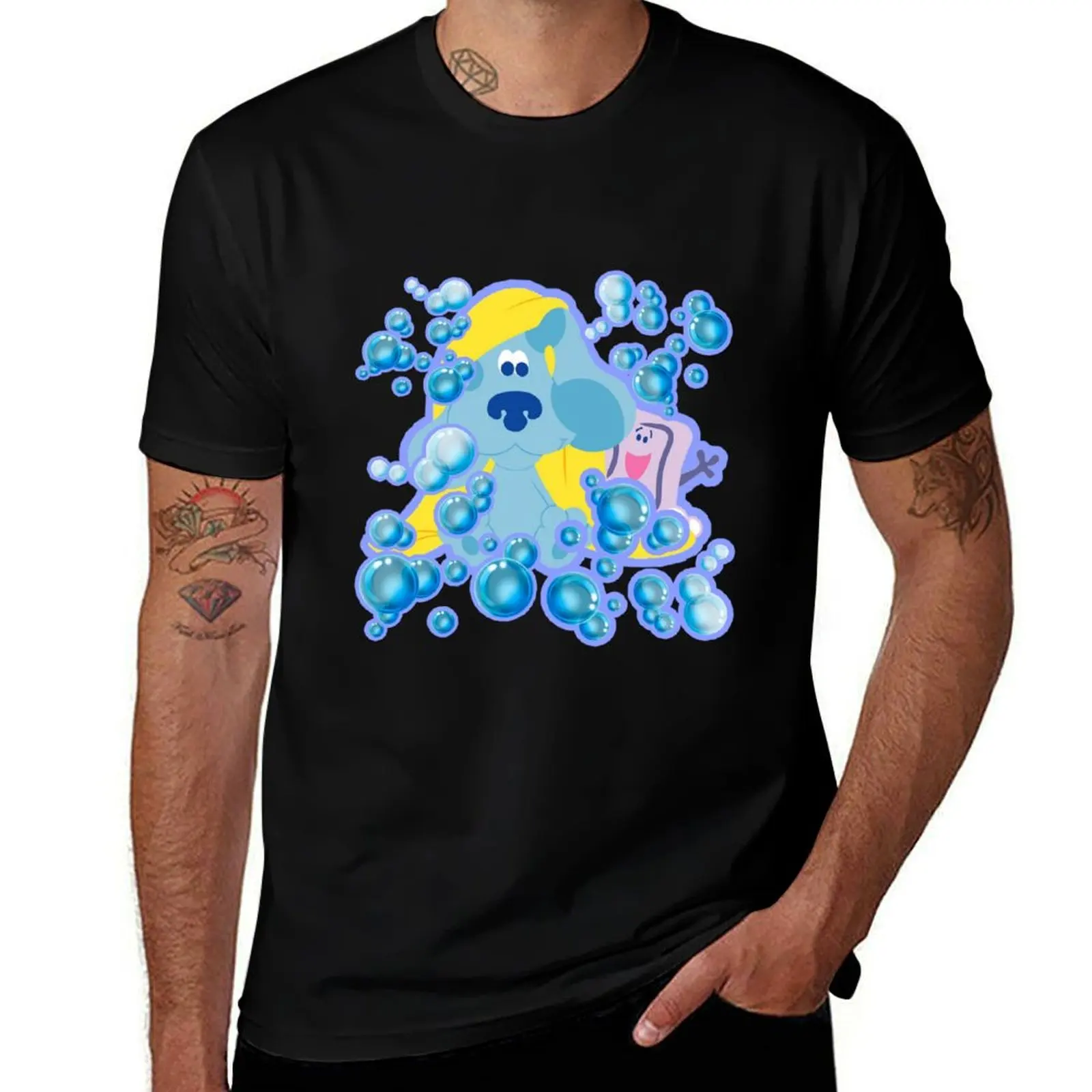 

Blues clues bubble bath T-Shirt man graphic t shirt man t shirt cotton t shirts for man pack cotton T-Shirt