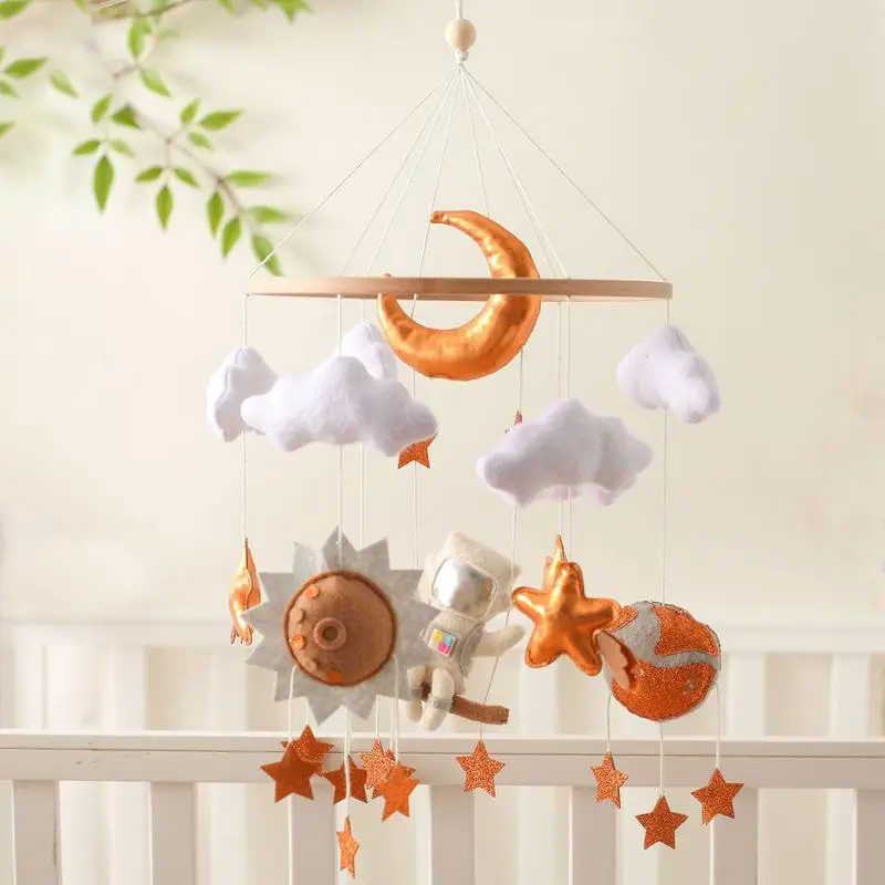 Felt Crib Mobile Bassinet Mobile Crib Toy Activity Hanging Stroller Bar Crib Bassinet Mobile Baby Mobile Rattles Toy For Newborn