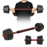 20kg Dumbbell Adjustable Set, Dumbbell Set Of 2, Weights Dumbbell Strength Training Can Be Used As A Barbell, 2 In 1 Dumbbell