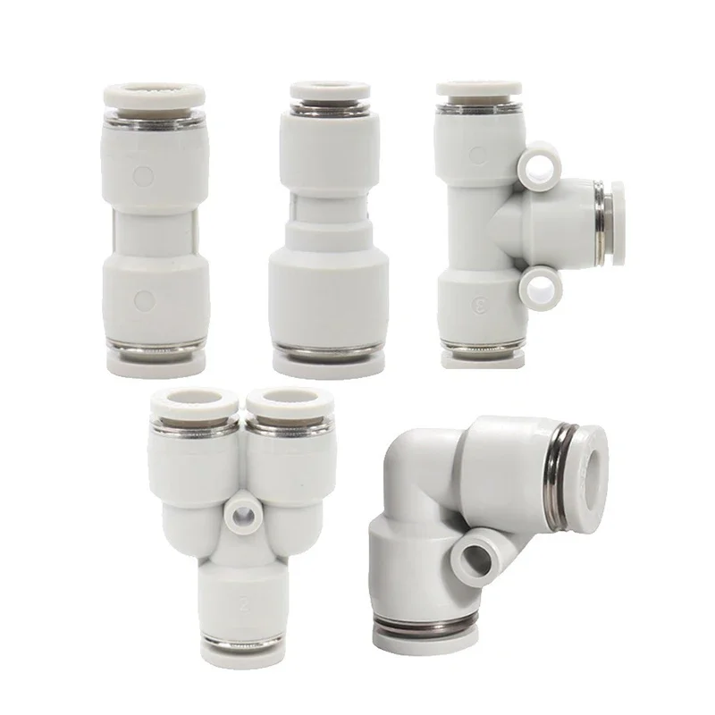 Airtac هوائي موصل سريع APU مستقيم من خلال APE القطر المتغير APY ثلاثي الاتجاه القصبة الهوائية التوصيل السريع 4 6 8 10 12 14 #6