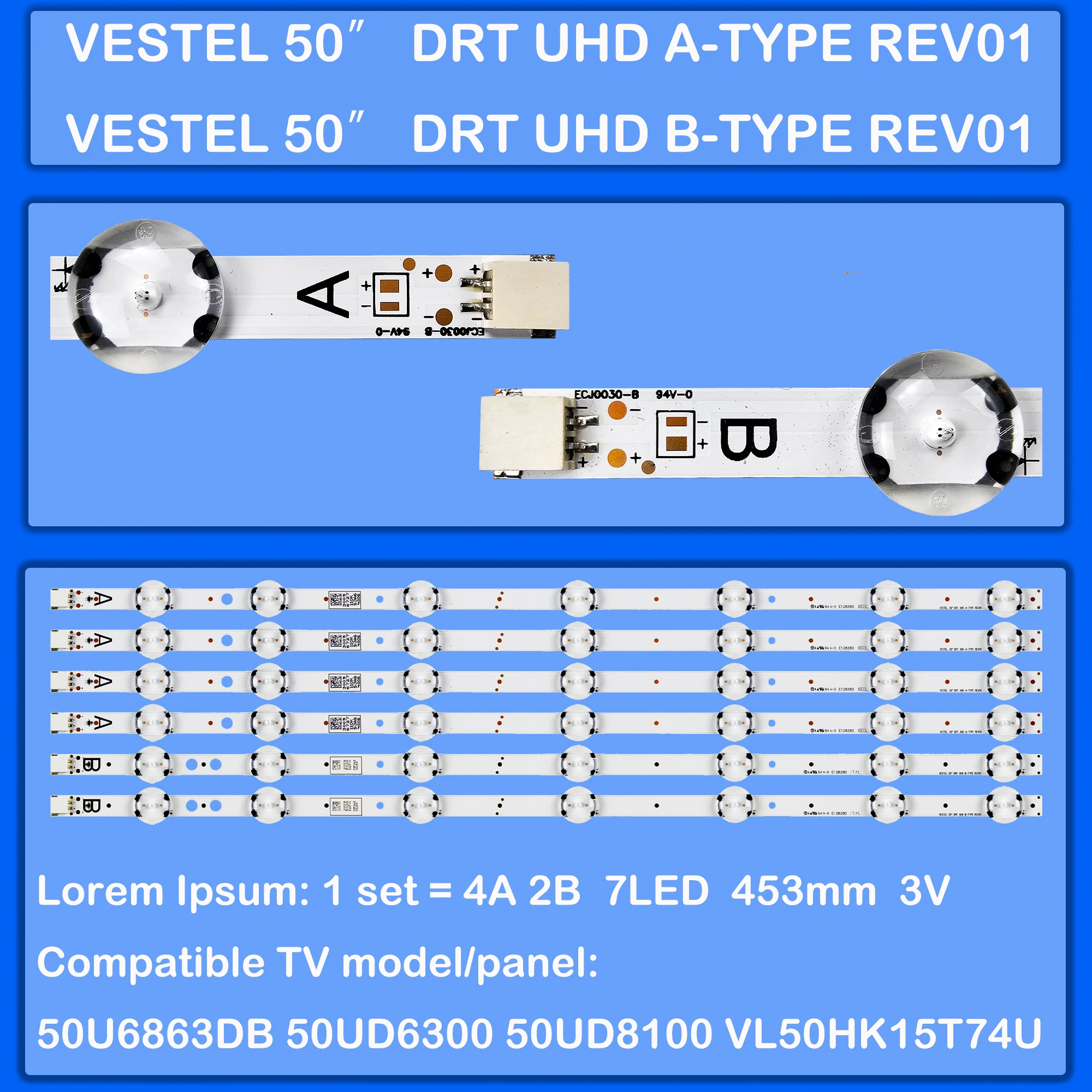 

Светодиод для P50UP2038A 50R7520U D50U600M4CW 50TU7520 50UB8300 50UD9180 50SBU700 LED50UHD195 LED50UHD195WIF 50UD6300 50R7520 50R5020