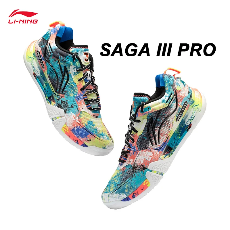 

LI-NING SAGA III PRO унисекс тренировочная обувь для бадминтона легкая профессиональная обувь для бадминтона с высоким отскоком AYAV001