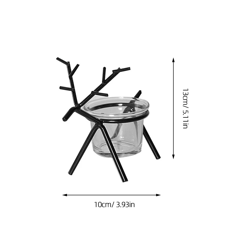 

2 pcs Reindeer Iron Art C Light Holder Iron Art C Christmas Table lesticks Holiday Decorations
