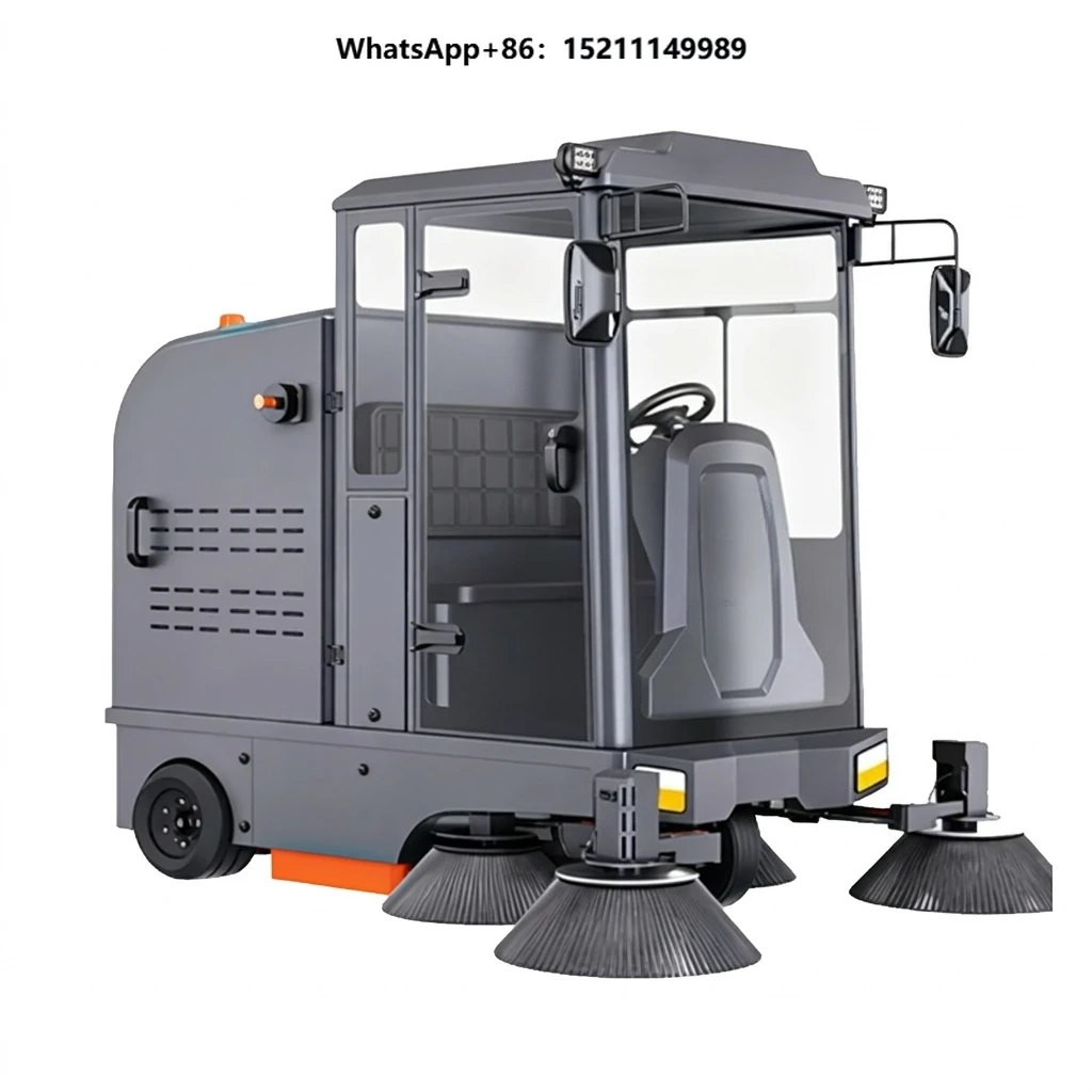 Road Street Cordless Ride High Quality Electric Battery Powered 4 Brush Floor Sweeper