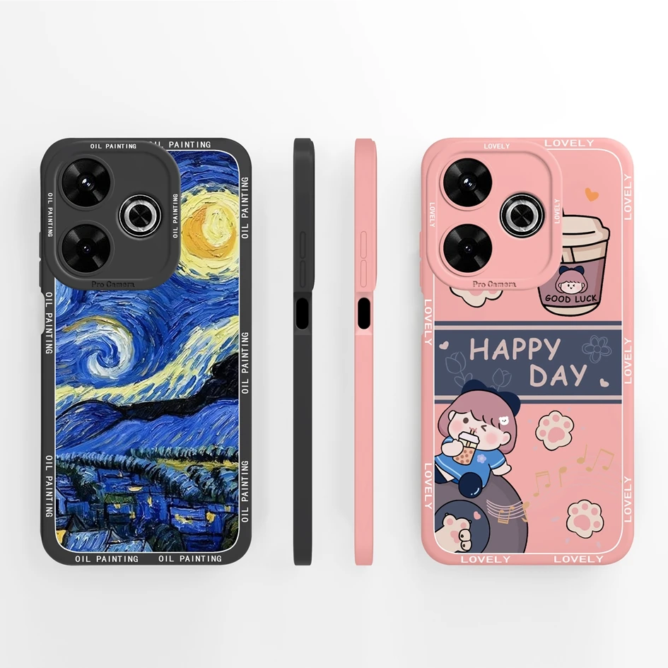 For Xiaomi Redmi 13 6.79 inches 4G Phone Cover High Quality Pretty Case Camera Protection Soft Silicone Bumper For Redmi13 Funda