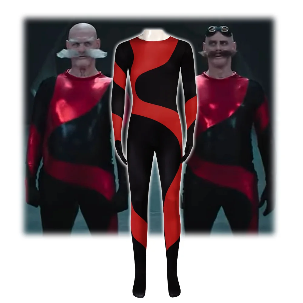 

Фильм Злой Доктор Еггман Косплей Черный Красный Костюм Комбинезон Униформа Хэллоуин Карнавальный Вечерние Костюм для Мужчин