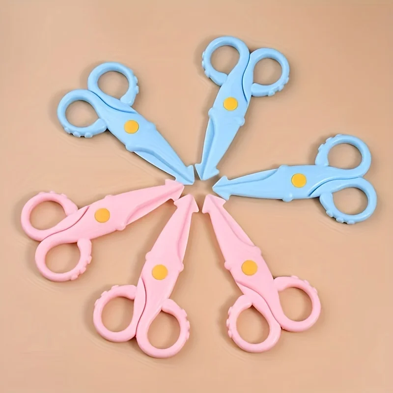 مقصات صغيرة من البلاستيك الحبار للأطفال ، مقصات طلاب ظريفة ، قطع يدوي ، أدوات مكتبية لقطع الورق ، 1 أو 2 أو