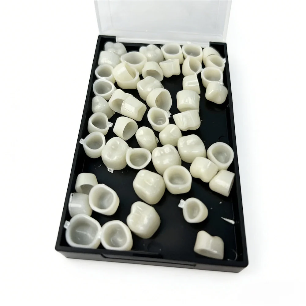 50Pcs Temporary Crown Set -Aesthetic & Functional for Anterior/Posterior Teeth (Crown &Bridge Prep Essential)