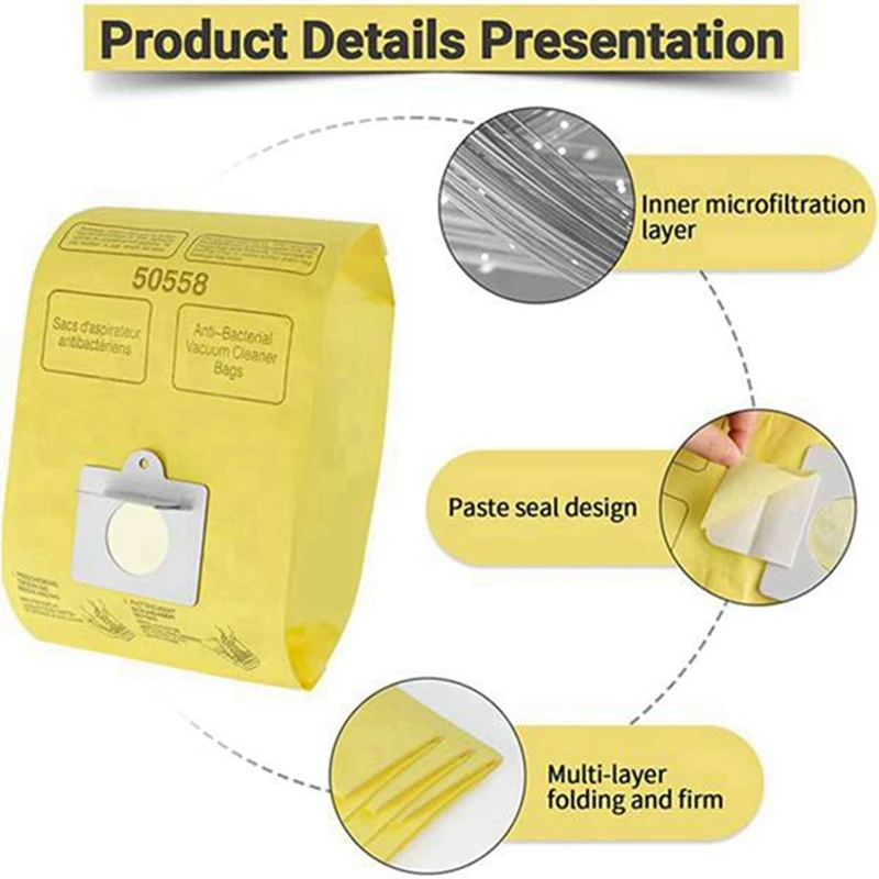 Сменные мешки для пылесоса типа C/Q, 10 шт., запасные части, аксессуары для канистры Kenmore 5055, 50557 и 50558