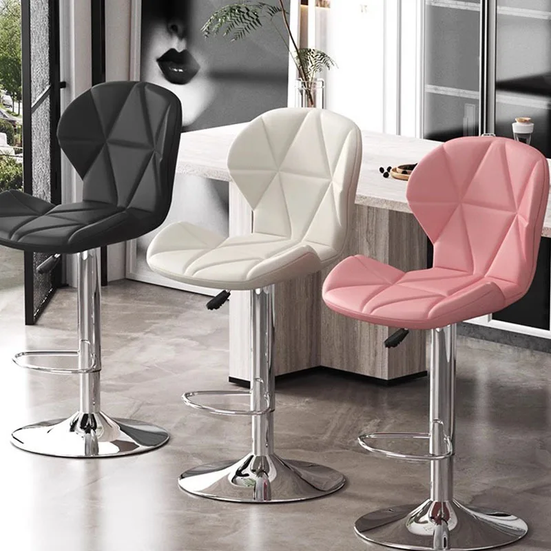 Nordic Luxury Bar Chair Modern High Quality Beautiful Living Room Bar Stool Adjustable Height Confort Cadeira Home Furniture