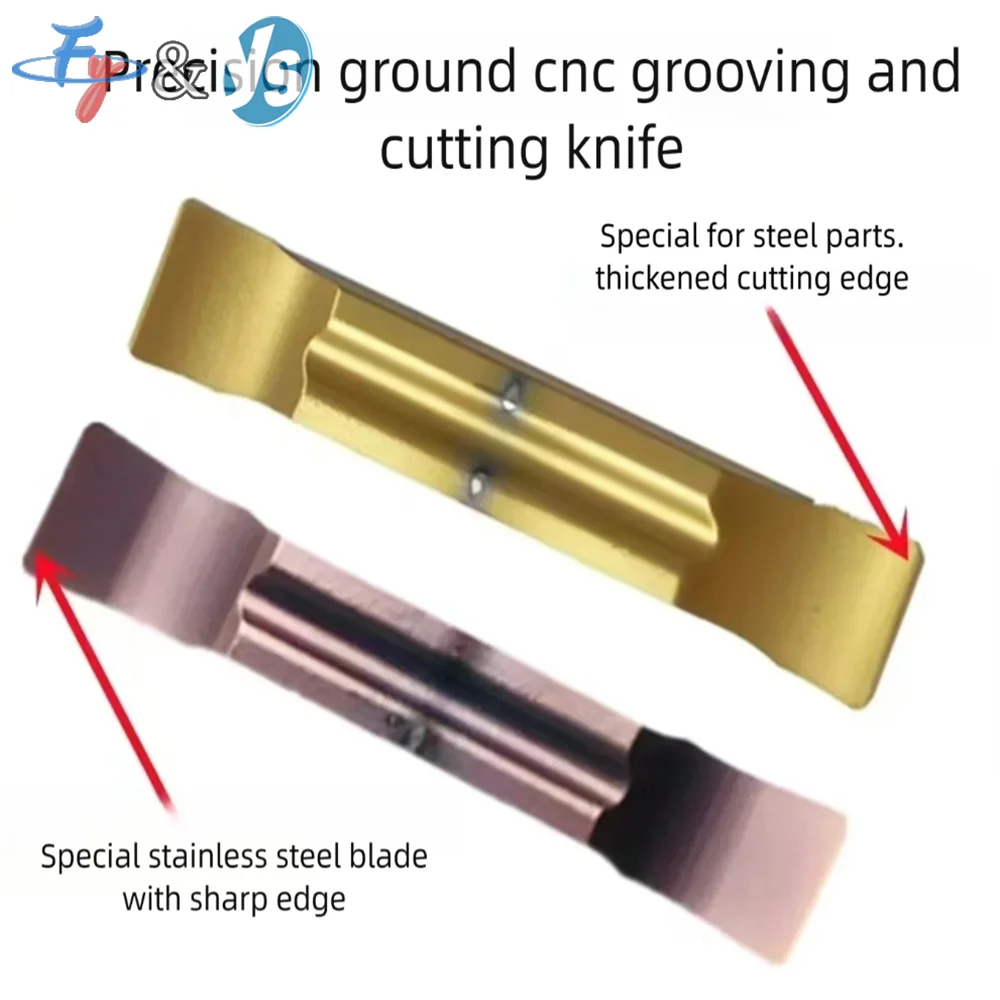 CNC Lathe Grooving Parting Tool MGGN200 MGGN300 Carbide Cut‑Off Insert, Grooving Blade For Steel And Stainless Steel
