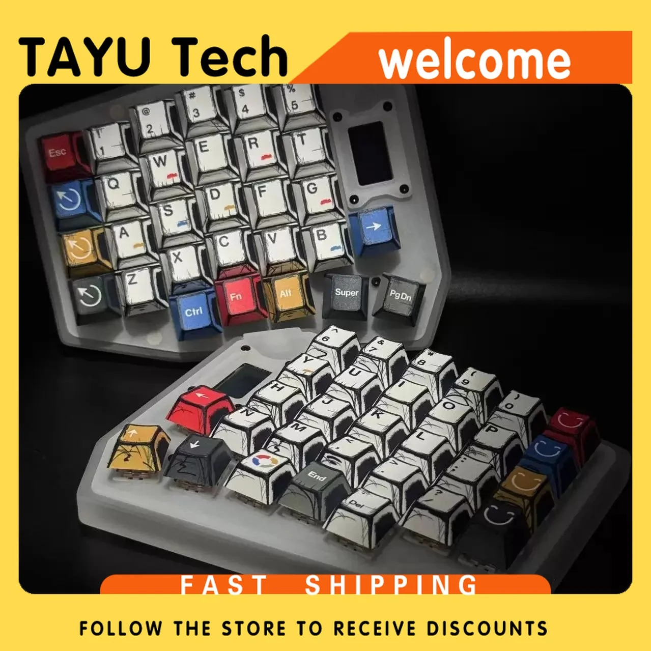 Sofle Wireless Split Mechanical Keyboard Bluetooth Dual ZMK Nice View Joystick Knob LCD Screen Hot Swap Ergonomic Custom Keypad