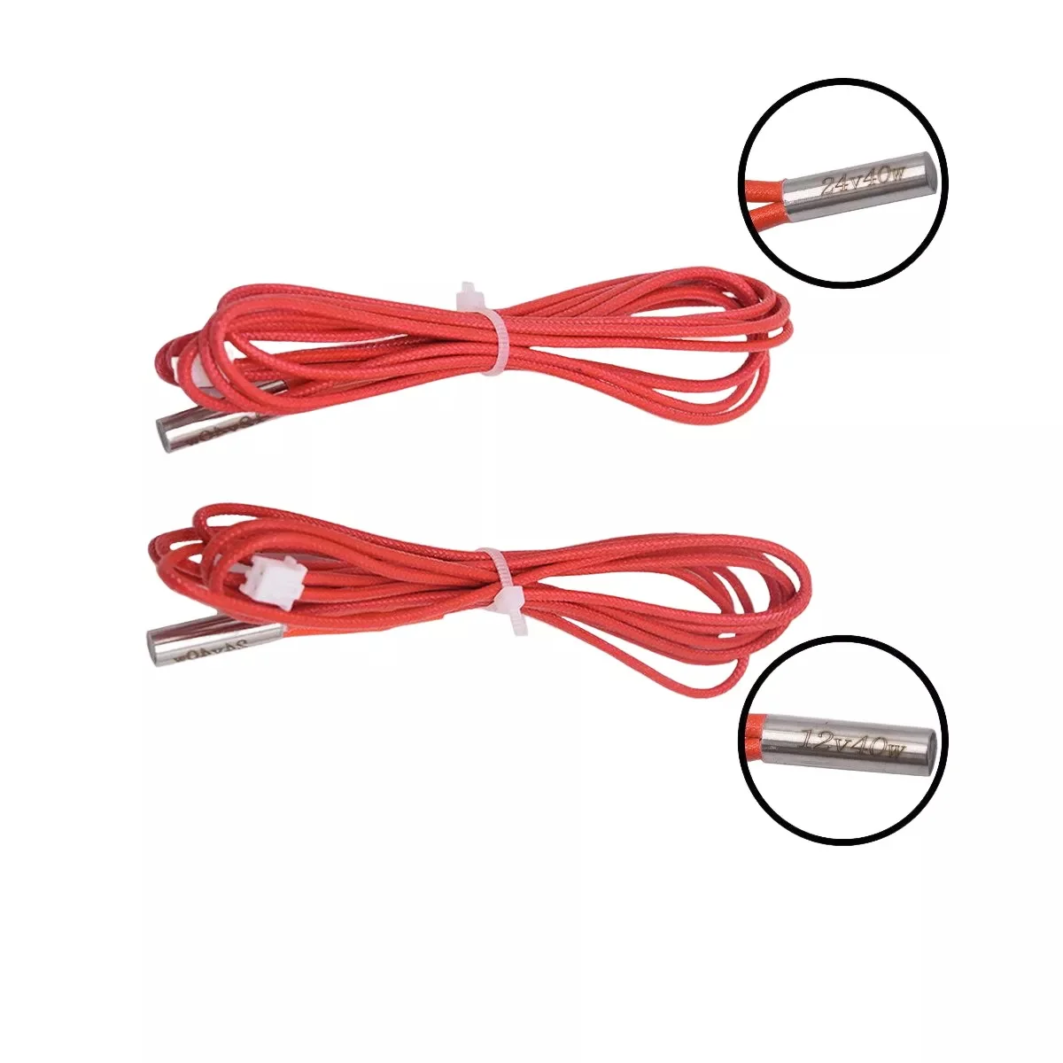 3D Printers Parts Cartridge Heater 12V/24V 40W 6*20mm 1M Reprap Cable For Creality CR-10/S/Pro,CR-X,Ender 3, Ender-5