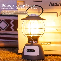 Camping Lanterns Retro Hanging Tent Lamp Waterproof Dimmable Camping Lights Battery Emergency Light Lantern for Outdoor Fishing