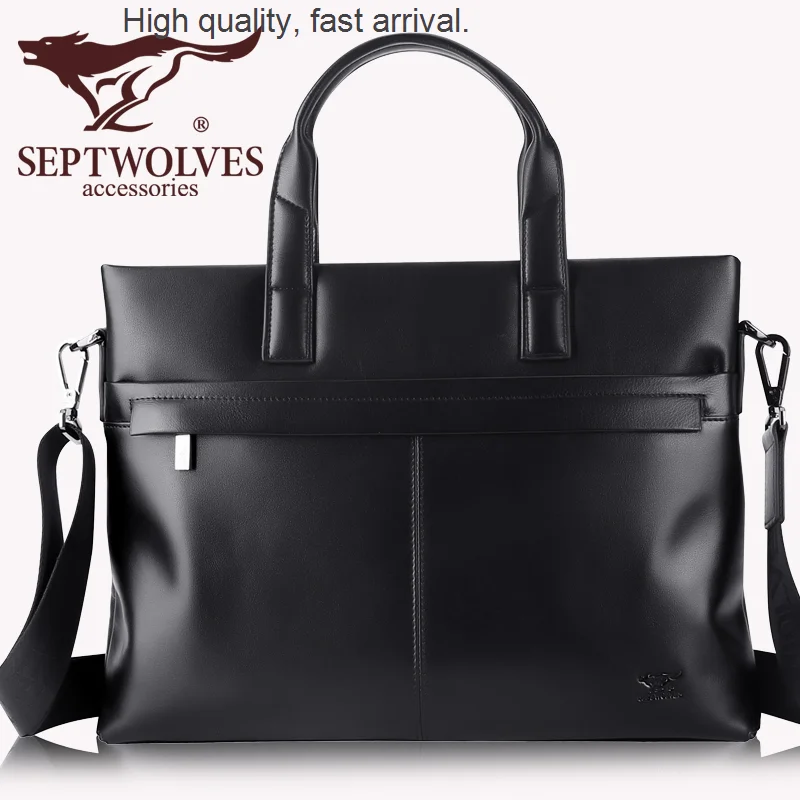 

Real-Leather Bag Men's Handbag Business Casual Briefcase Horizontal Single Shoulder Messenger Bag Leather Bag Top Layer Cowhide